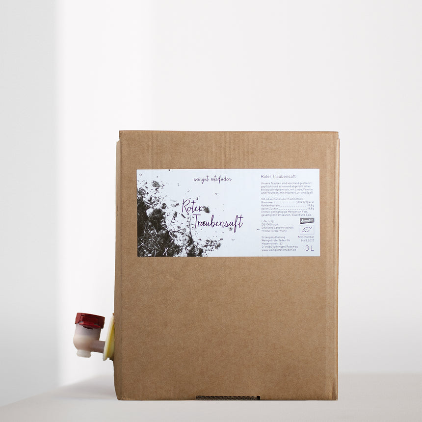 Roter Traubensaft (red grape juice) bag in box 3 litres
